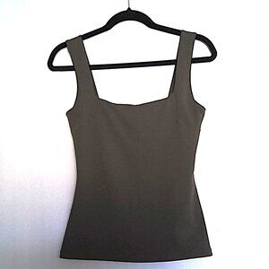 Intimately Free People Olive Green Cami Tank Top Stretch Versatile EUC Sz S